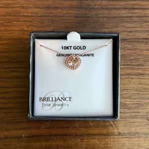 Necklace, genuine morganite, 18” chain